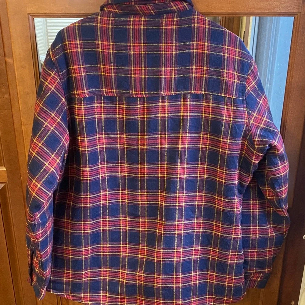 Men’s XL BTC Vibrant Multicolor Plaid Shacket Outdoor Fall Camping Gorpcore